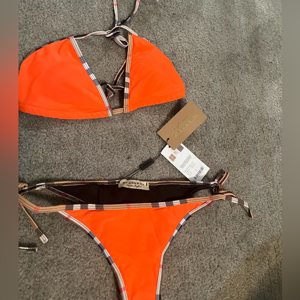 Burberry Swimsuit NWT 😻orange